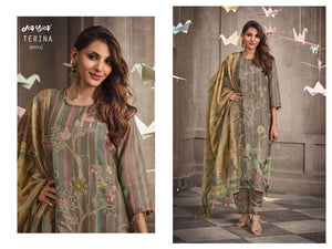 Jay Vijay Terina 3311 Tissue Chanderi Handwork Dress Material