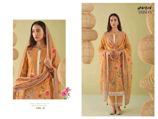 Jay Vijay Trisha 3302 Premium Cotton Dress Material - Amrah Wholesale