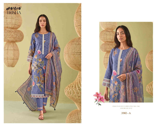 Jay Vijay Trisha 3302 Premium Cotton Dress Material - Amrah Wholesale