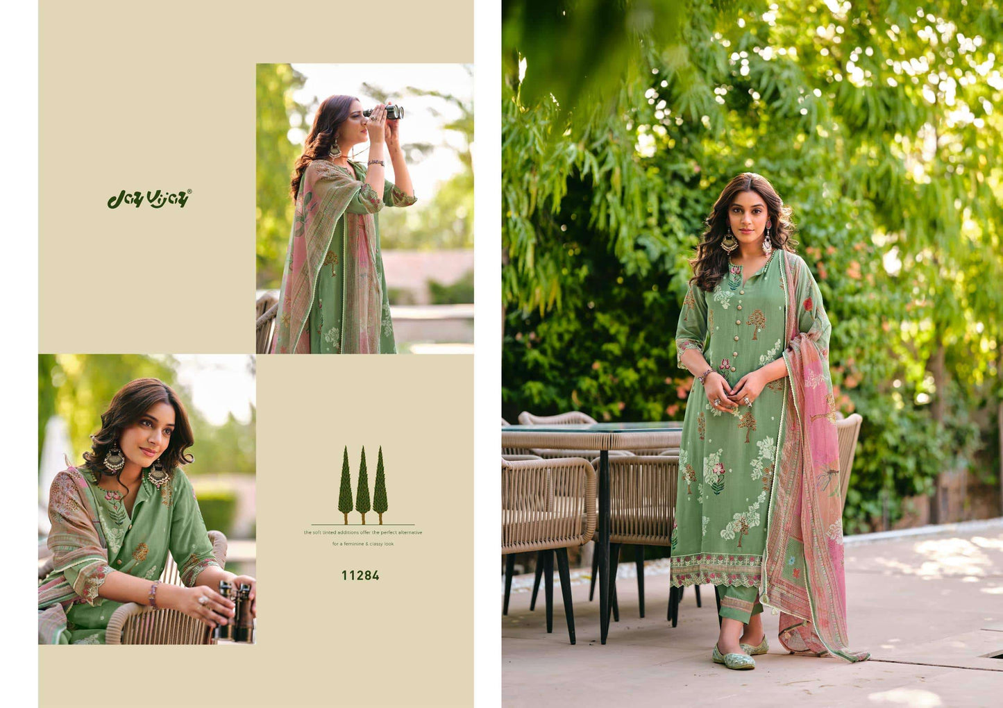 Jay Vijay Udaan Premium Chanderi Jacquard Dress Material