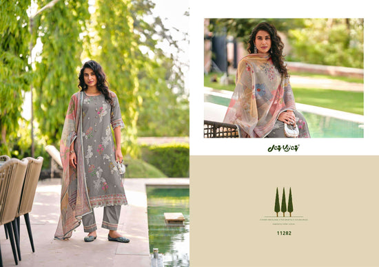 Jay Vijay Udaan Premium Chanderi Jacquard Dress Material