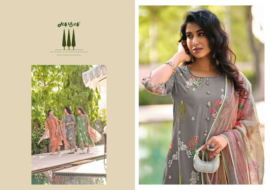 Jay Vijay Udaan Premium Chanderi Jacquard Dress Material