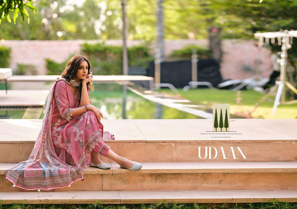 Jay Vijay Udaan Premium Chanderi Jacquard Dress Material