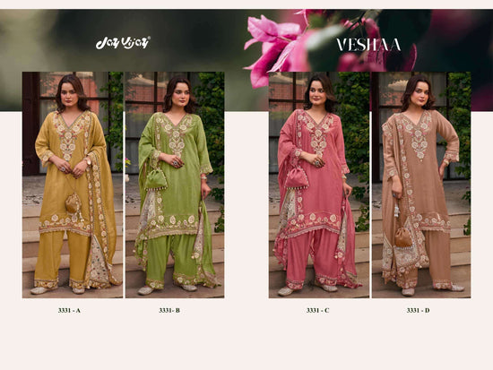 Jay Vijay Veshaa 3331 Mal Chanderi Dress Material