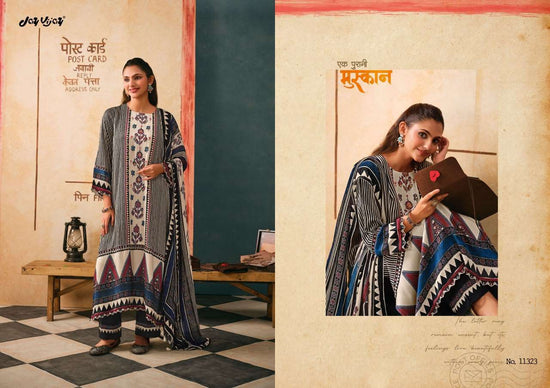 Jay Vijay Yaadon Ke Dhage Fancy Satin Premium Designs Dress Material