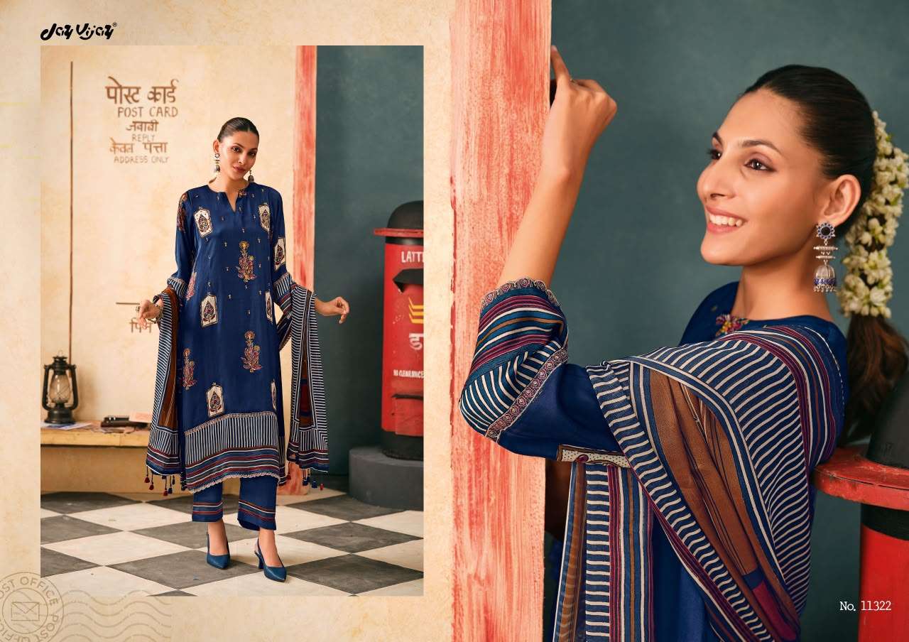 Jay Vijay Yaadon Ke Dhage Fancy Satin Premium Designs Dress Material