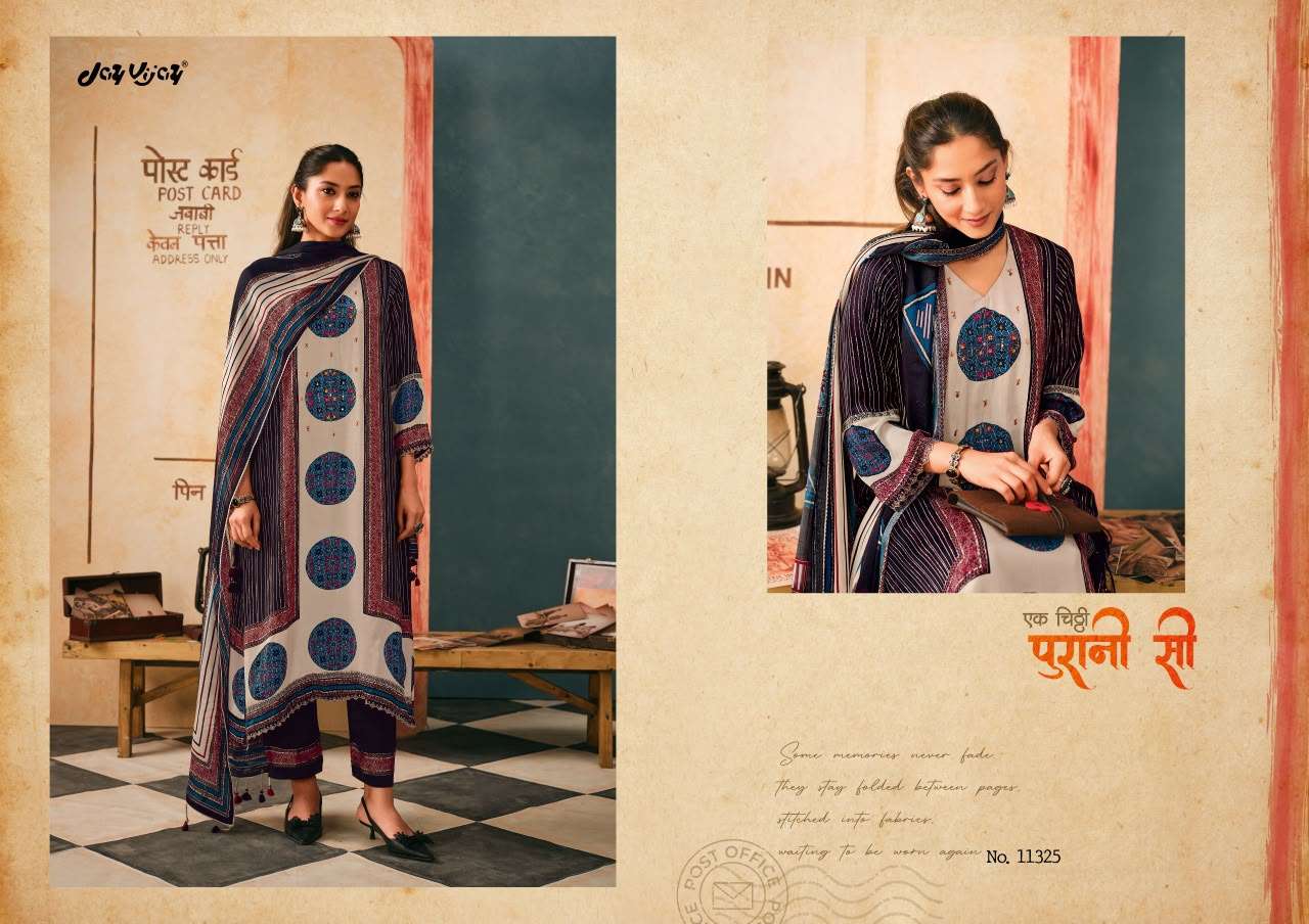 Jay Vijay Yaadon Ke Dhage Fancy Satin Premium Designs Dress Material