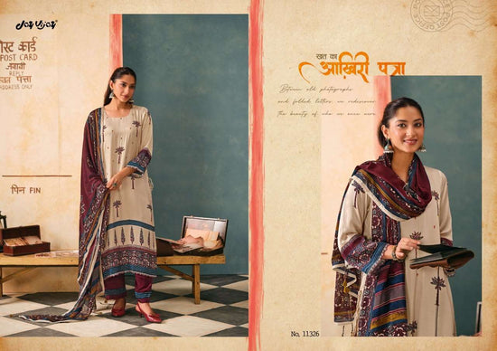Jay Vijay Yaadon Ke Dhage Fancy Satin Premium Designs Dress Material