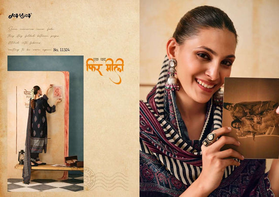 Jay Vijay Yaadon Ke Dhage Fancy Satin Premium Designs Dress Material