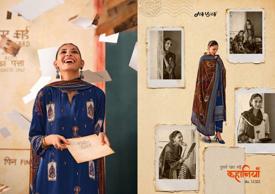 Jay Vijay Yaadon Ke Dhage Fancy Satin Premium Designs Dress Material