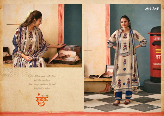 Jay Vijay Yaadon Ke Dhage Fancy Satin Premium Designs Dress Material