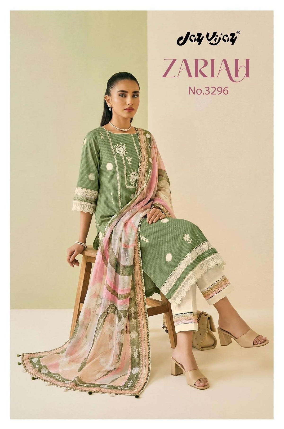 Jay Vijay Zariah 3296 Dress Material - Amrah Wholesale