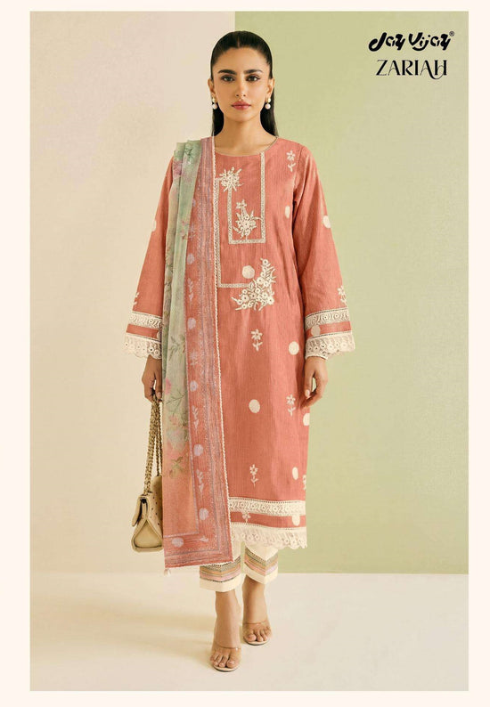 Jay Vijay Zariah 3296 Dress Material - Amrah Wholesale