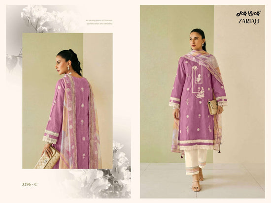 Jay Vijay Zariah 3296 Dress Material - Amrah Wholesale