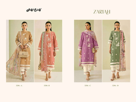 Jay Vijay Zariah 3296 Dress Material - Amrah Wholesale