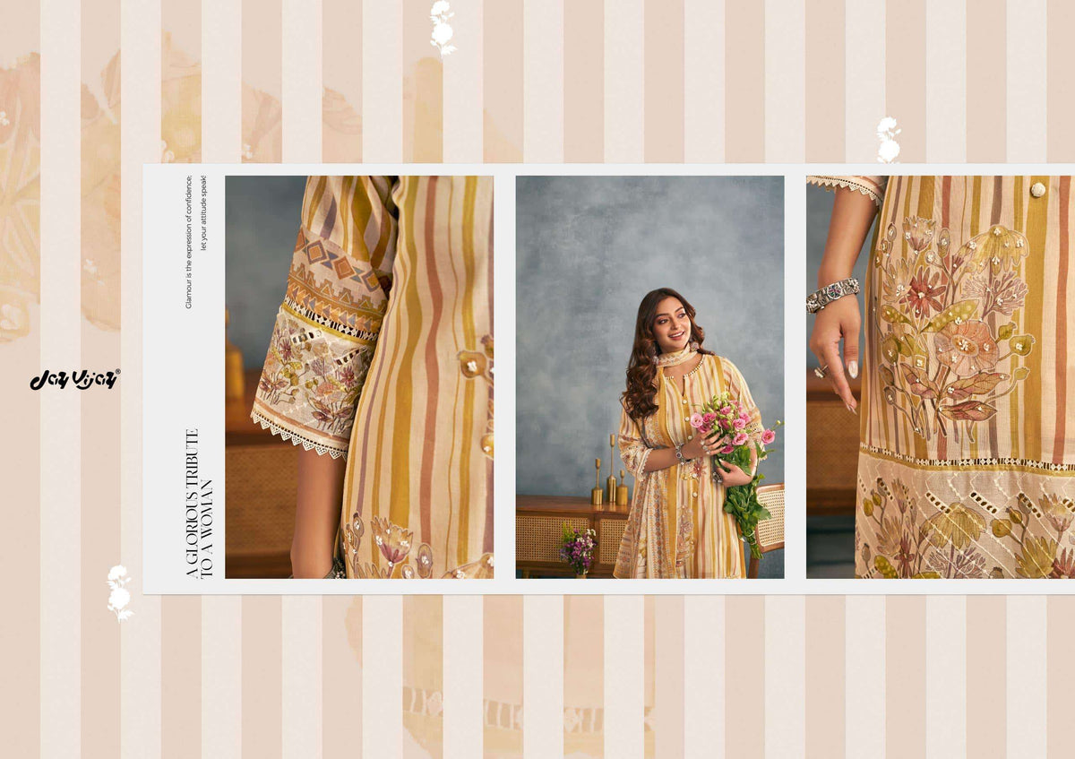 Jay Vijay Saumyata Pure Mal Mal Cotton Dress Material