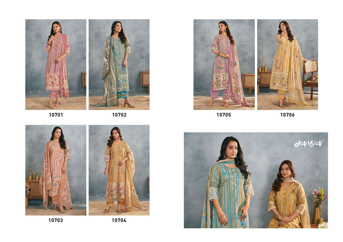 Jay Vijay Saumyata Pure Mal Mal Cotton Dress Material