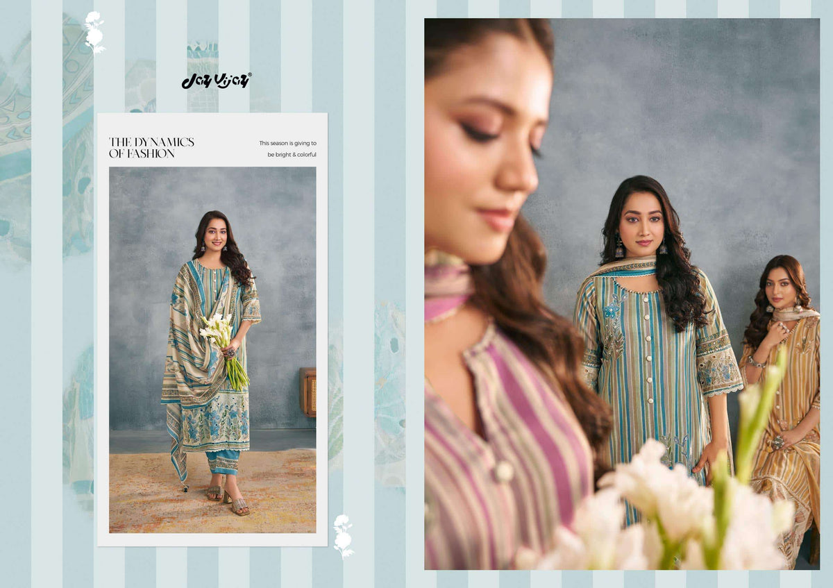 Jay Vijay Saumyata Pure Mal Mal Cotton Dress Material