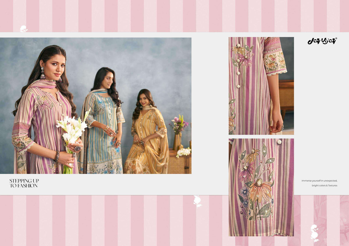 Jay Vijay Saumyata Pure Mal Mal Cotton Dress Material