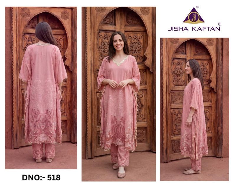 Jelite Jisha Kaftan Co Ord Set With Necklace Vol 3