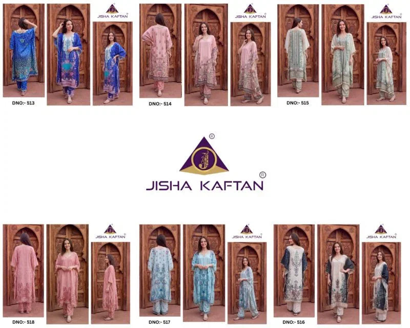 Jelite Jisha Kaftan Co Ord Set With Necklace Vol 3