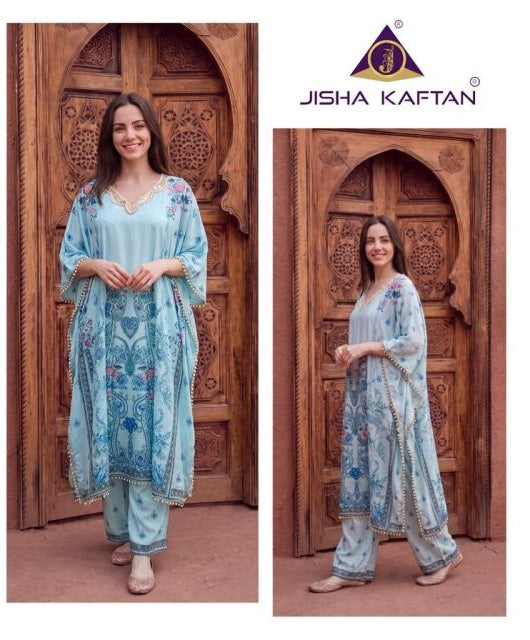 Jelite Jisha Kaftan Co Ord Set With Necklace Vol 3