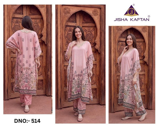 Jelite Jisha Kaftan Co Ord Set With Necklace Vol 3