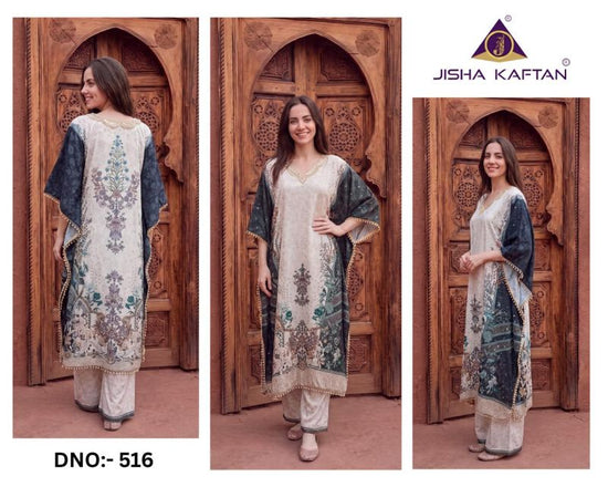 Jelite Jisha Kaftan Co Ord Set With Necklace Vol 3