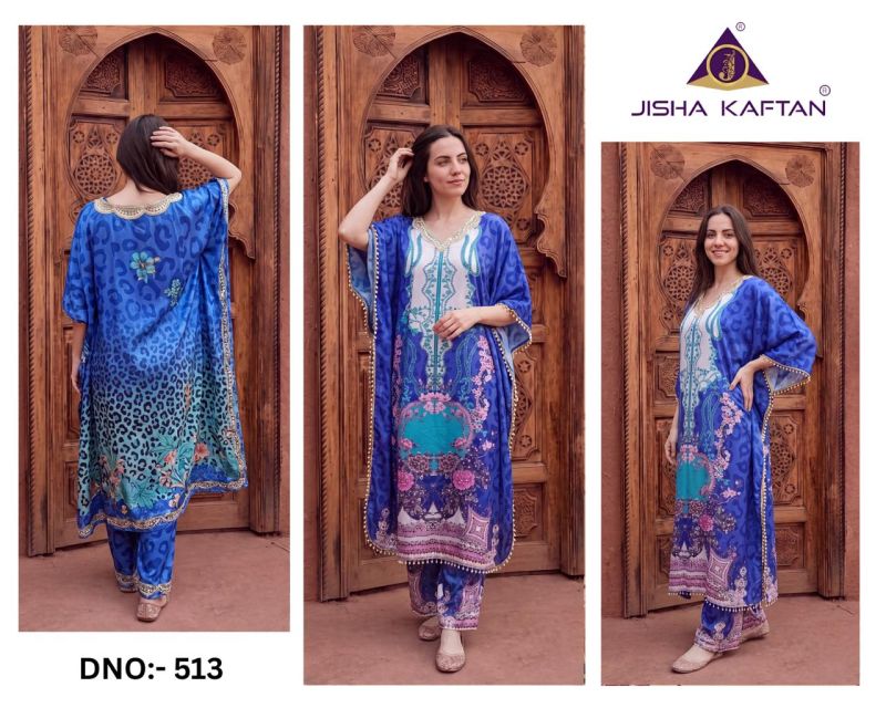 Jelite Jisha Kaftan Co Ord Set With Necklace Vol 3