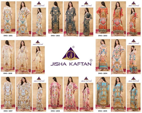 Jelite Kaftan E Nazakat Poly Japan Satin Printed Kaftan