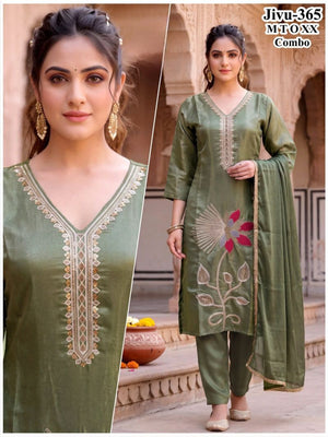 Jivu Combo Roman Glass Beads Worked Kurti Set - Amrah Wholesale