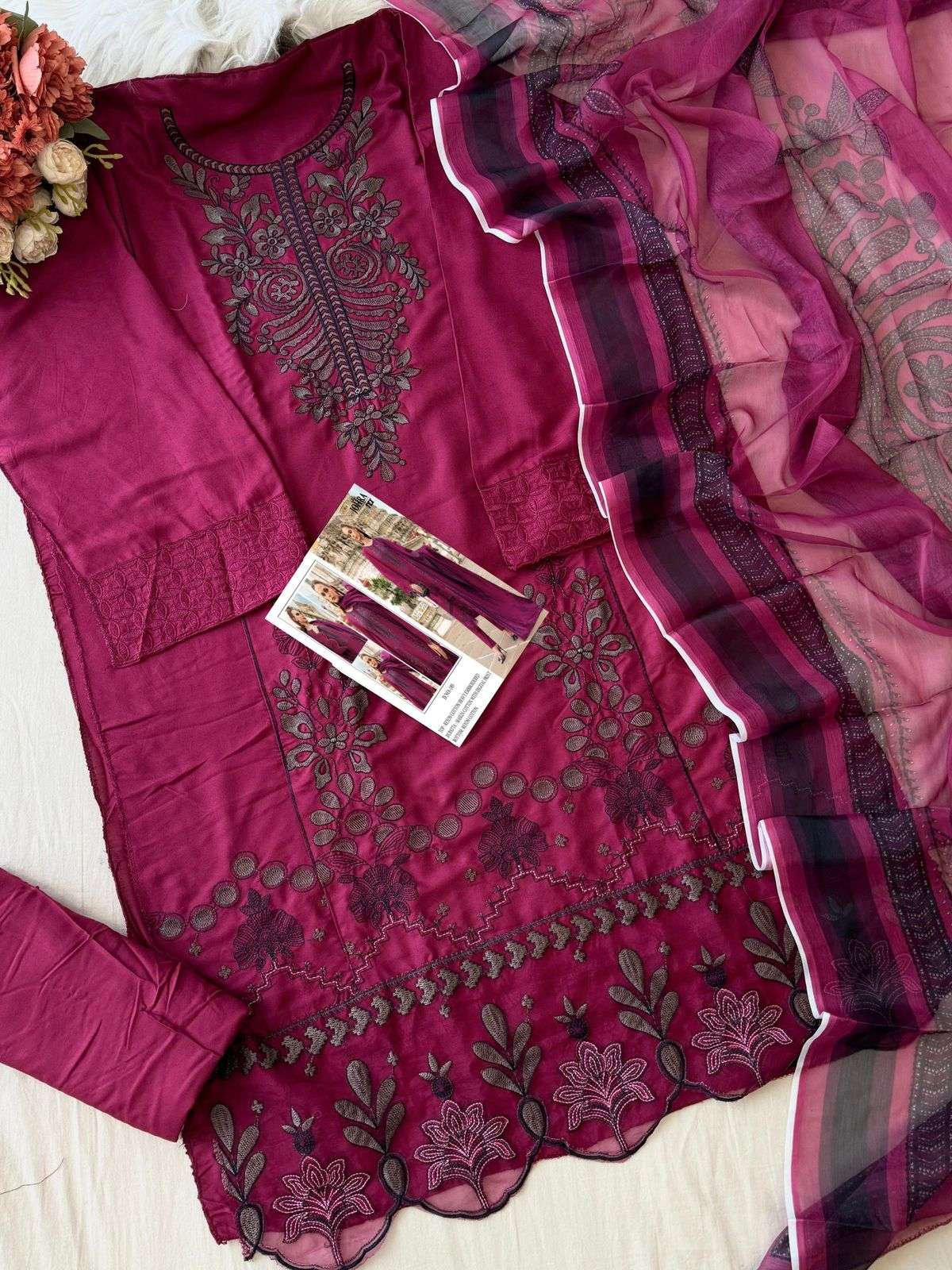 Johra Tex JT-189 Pure Cotton Rayon Embroidery Pakistani Suit