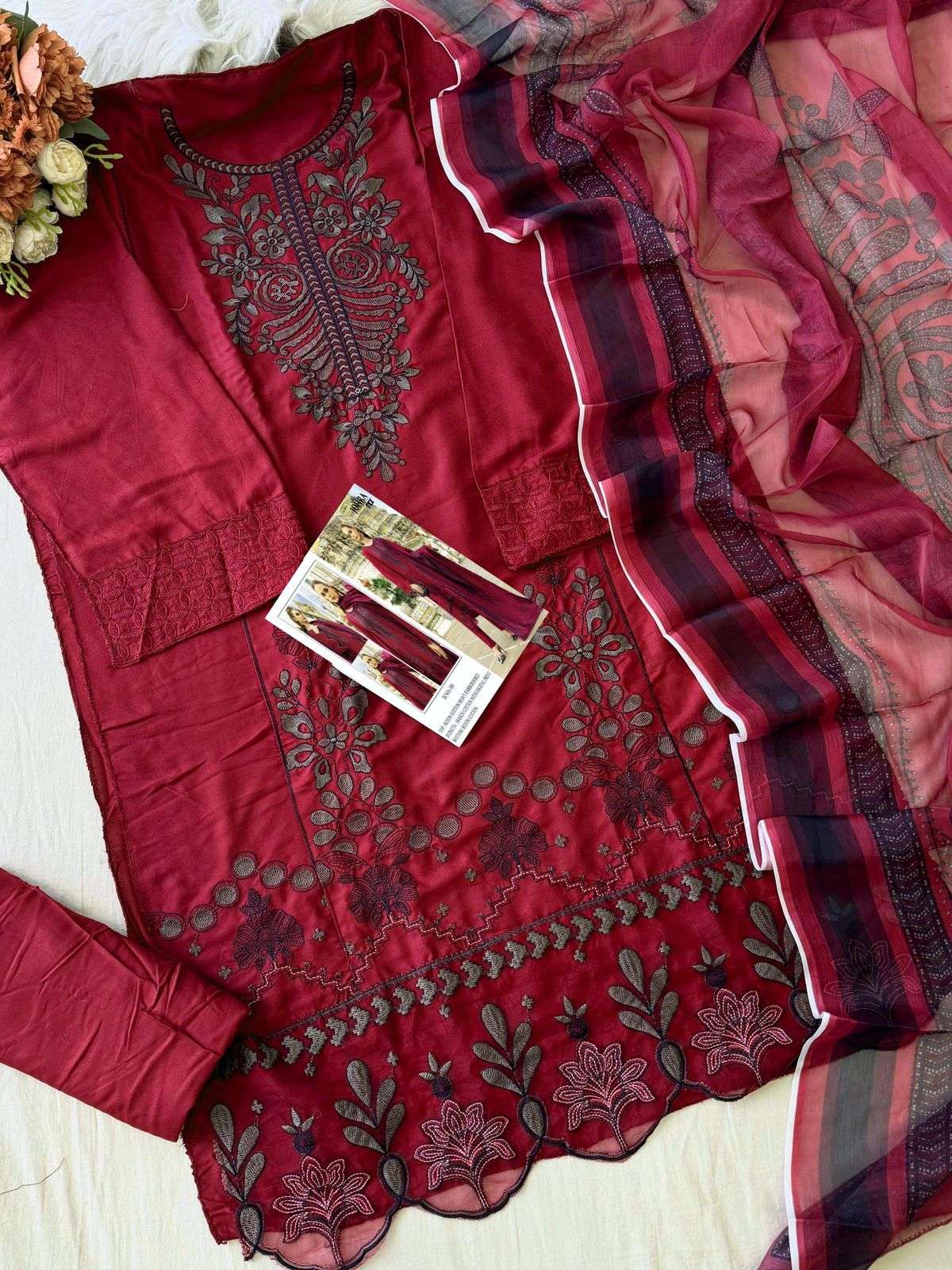 Johra Tex JT-189 Pure Cotton Rayon Embroidery Pakistani Suit