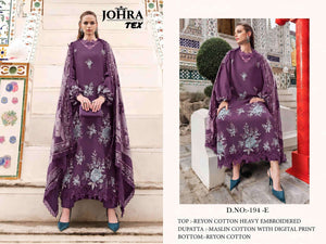 Johra Tex JT-194 E Viscose Rayon Pakistani Suit