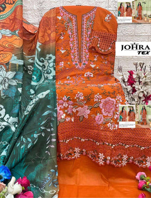 JOHRA TEX JT-195 Cotton Pakistani Suit Wholesale Surat India