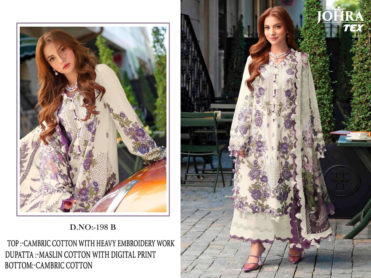 JOHRA TEX JT - 198 A TO B Series Pakistani Suit Wholesale Catalogue - Amrah Wholesale