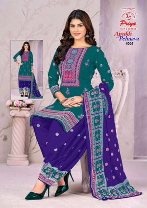JS Priya Ajrakh Pehnava Vol 4 Cotton Dress Material