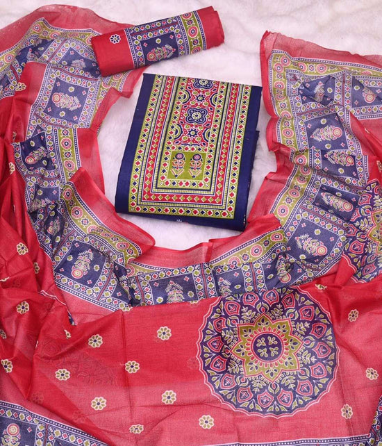 JS Priya Ajrakh Pehnava Vol 4 Cotton Dress Material