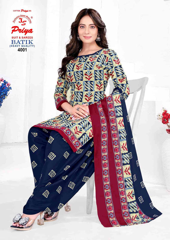 JS Priya Batik Vol 4 Readymade Cotton Patiyala Suit Set - Amrah Wholesale