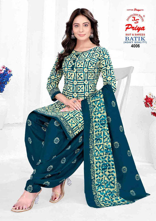 JS Priya Batik Vol 4 Readymade Cotton Patiyala Suit Set - Amrah Wholesale