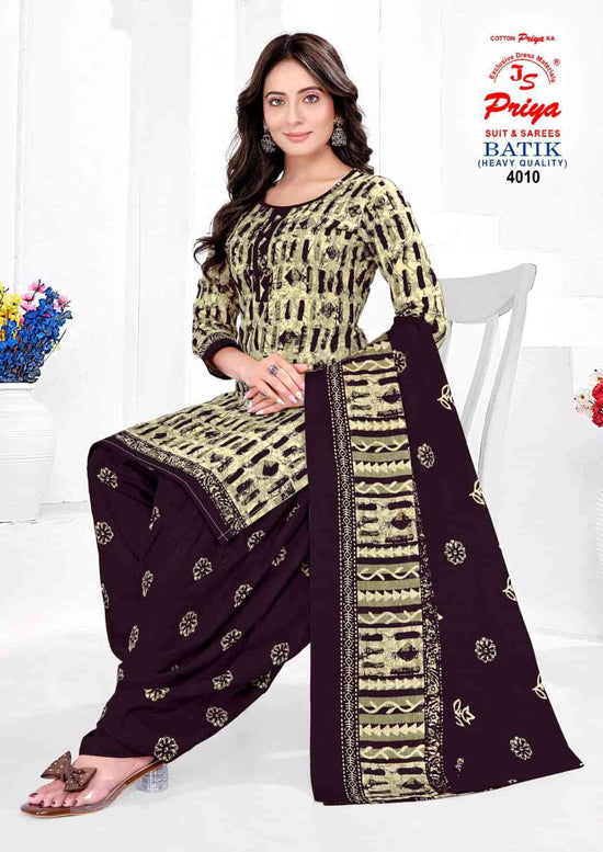 JS Priya Batik Vol 4 Readymade Cotton Patiyala Suit Set - Amrah Wholesale