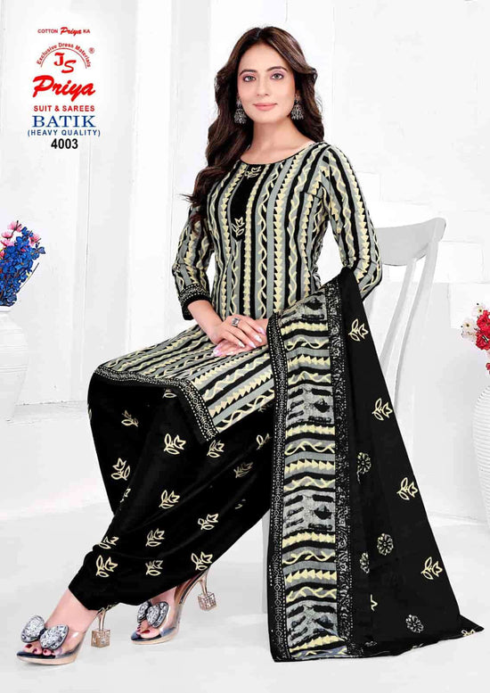 JS Priya Batik Vol 4 Readymade Cotton Patiyala Suit Set - Amrah Wholesale