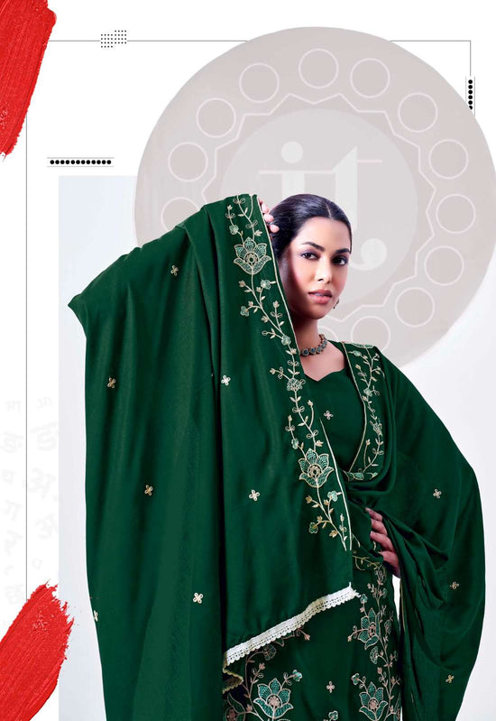 JT Textile Alina Vol 2 Embroidered Rayon Dress Material