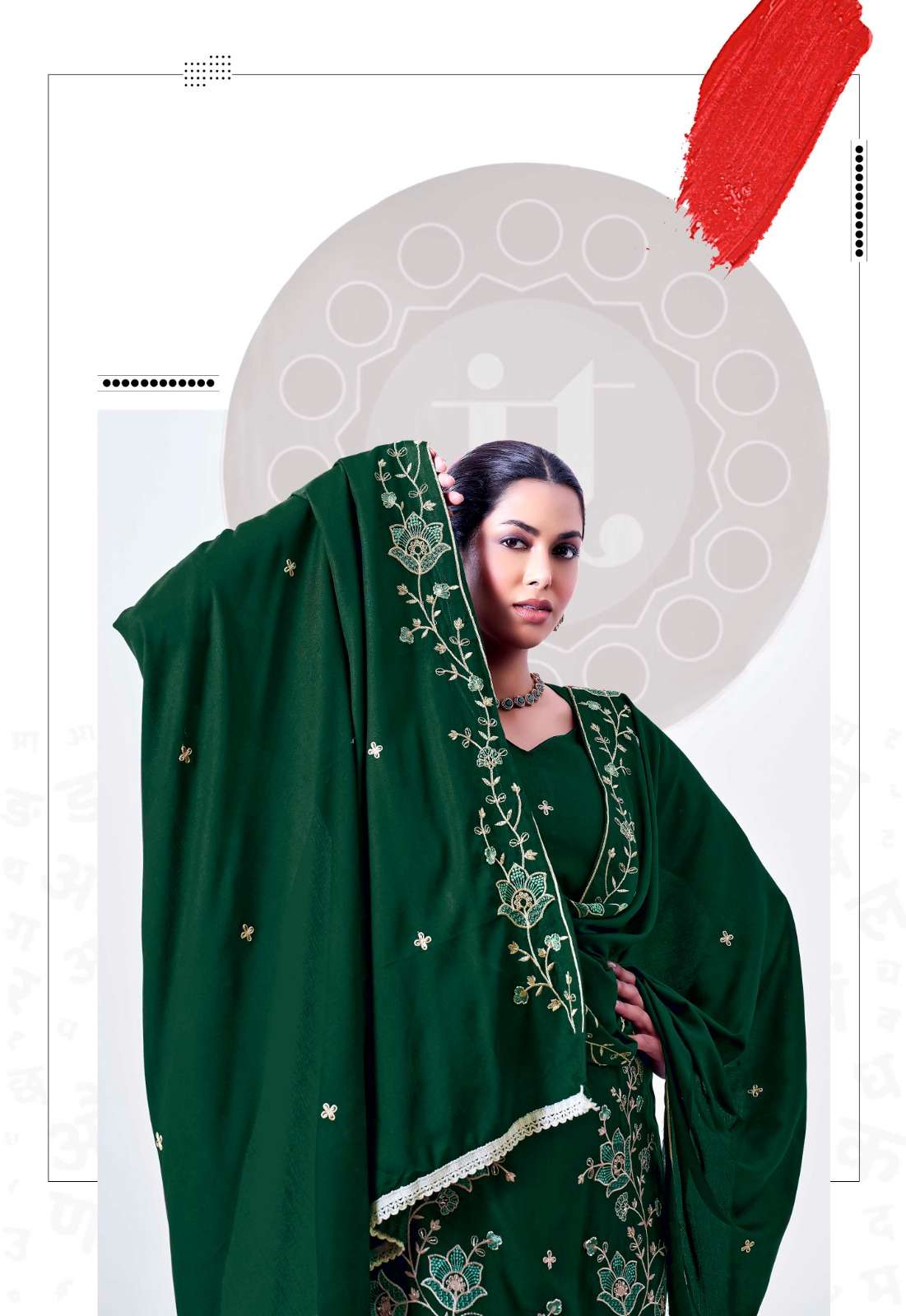 JT Textile Alina Vol 2 Embroidered Rayon Dress Material