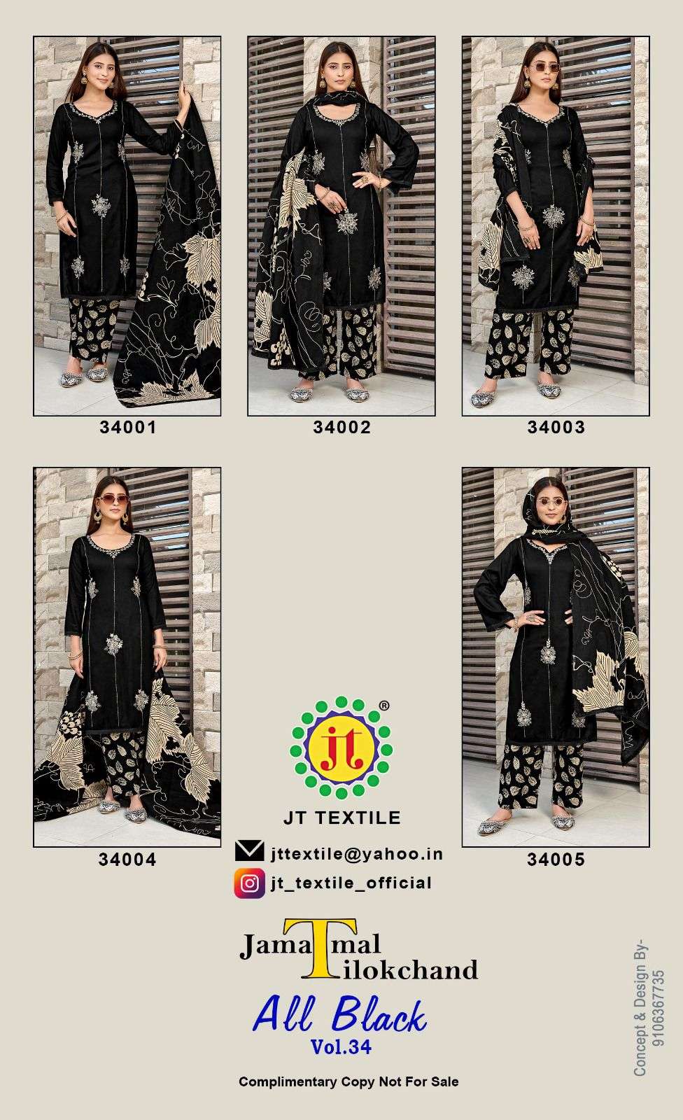 Jt Textile All Black Vol-34