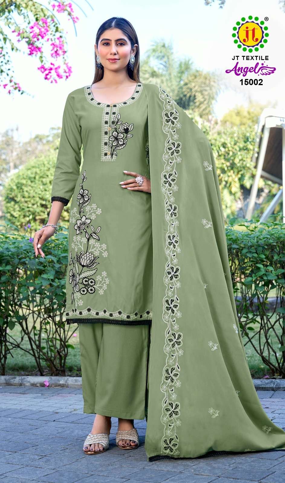 JT Textile Angel Vol-15 Rayon Printed Unstitched Dress Material