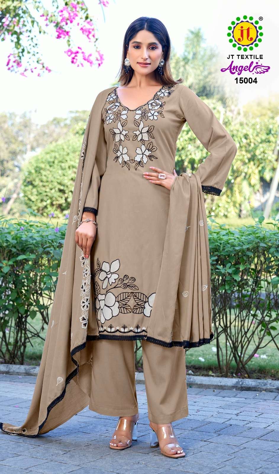 JT Textile Angel Vol-15 Rayon Printed Unstitched Dress Material