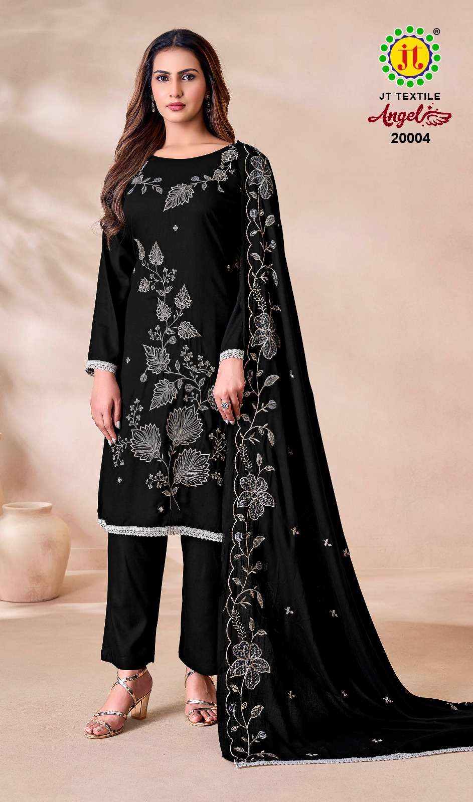 JT Textile Angel Vol 20 Rayon Embroidered Dress Material - Amrah Wholesale