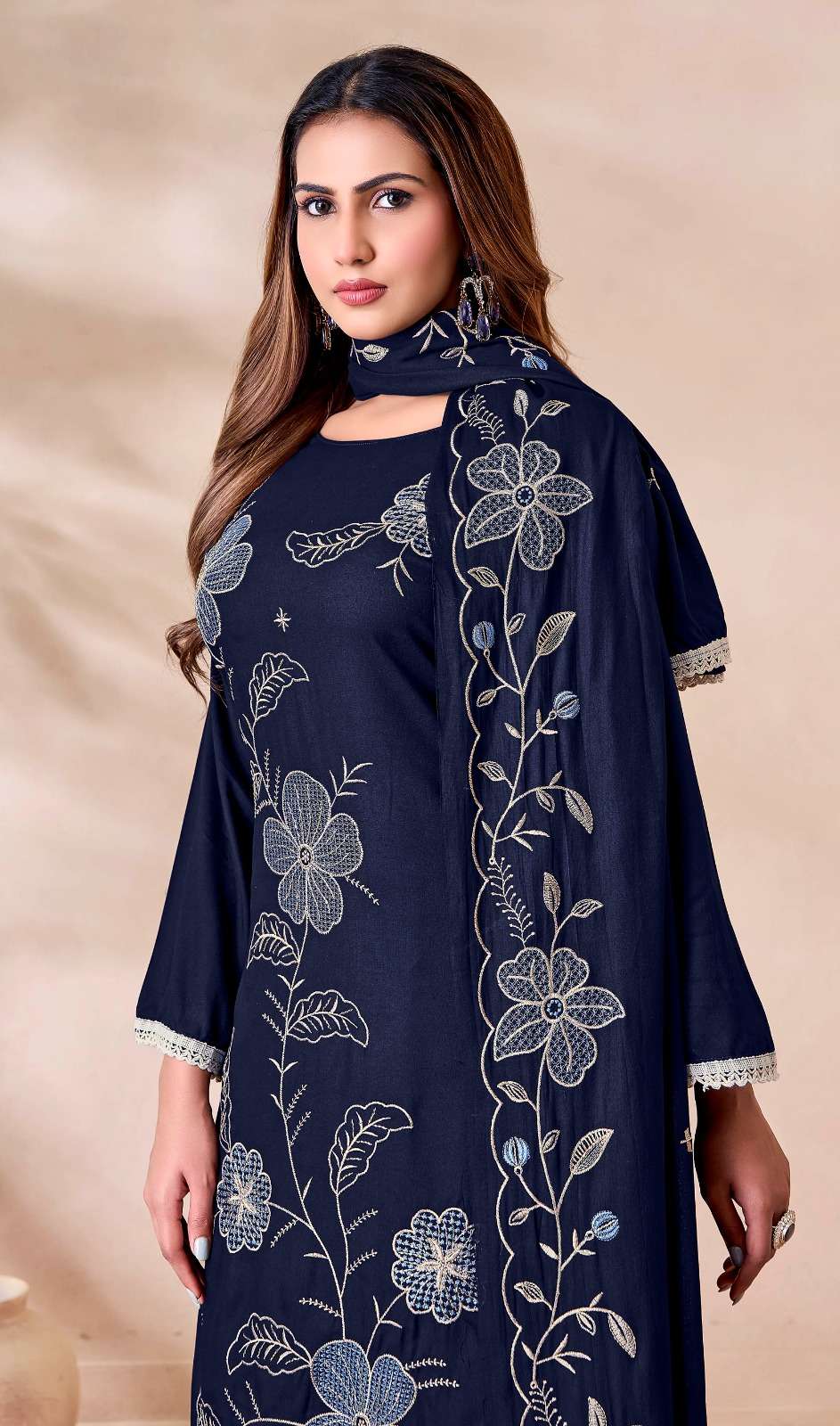 JT Textile Angel Vol 20 Rayon Embroidered Dress Material - Amrah Wholesale