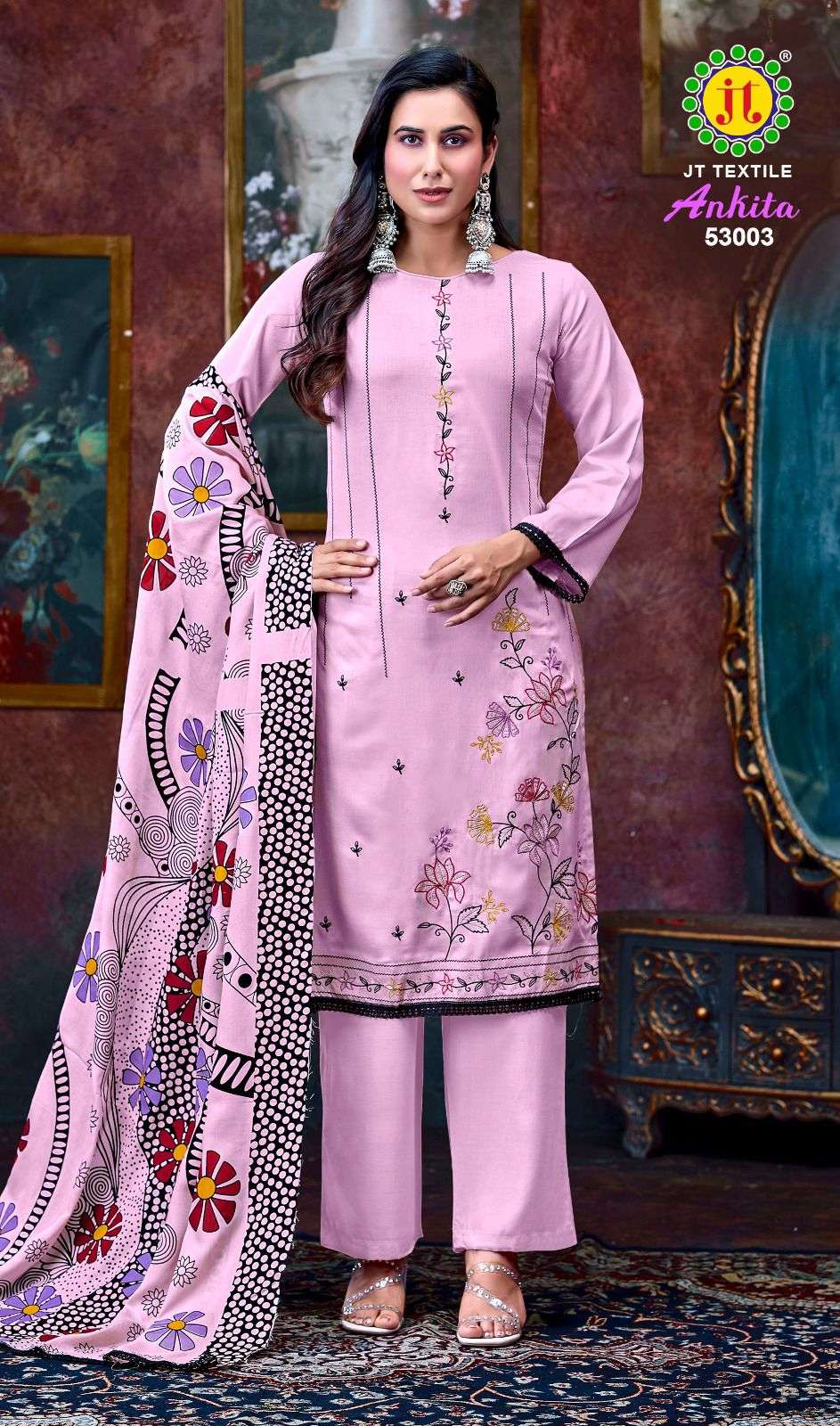 JT Textile Ankita Vol - 53 Rayon Printed Dress Material - Amrah Wholesale
